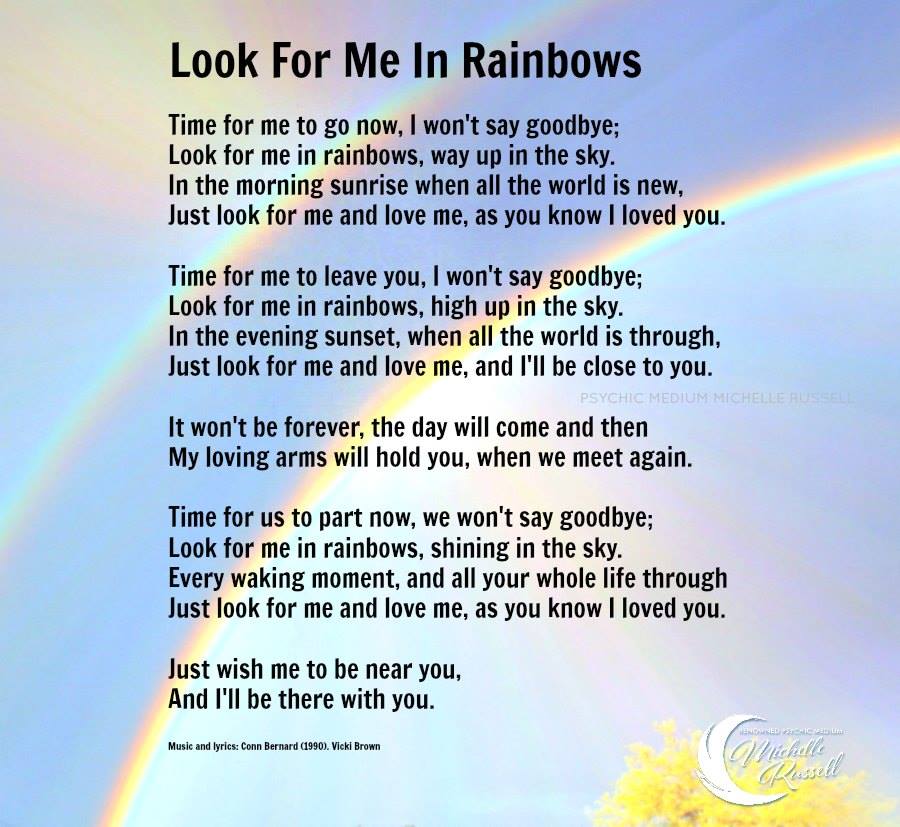 Look For Me In Rainbows Poem Printable Printable Templates Look For Me In Rainbows Poem Printable Printable Templates